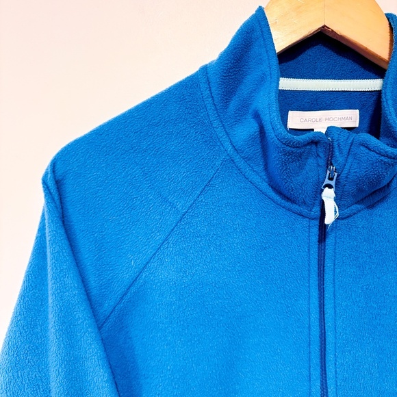 CAROLE HOCHMAN Blue fleece zip-up vest - Picture 2 of 10